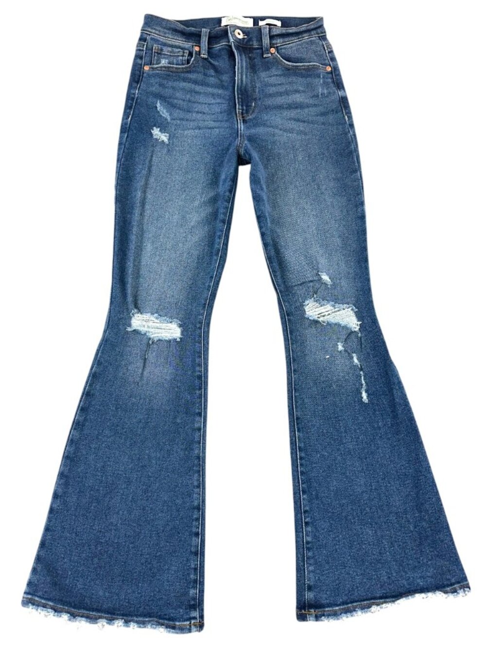 Celebrity Pink RE Generation Dark Wash Distressed Flared Jeans